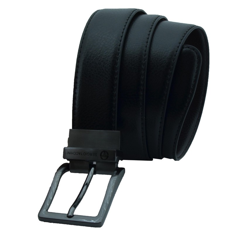 Sergio Tacchini Reversible Men's Belt Made of Genuine Leather, Rectangular