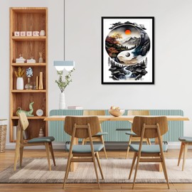 MXJSUA 5D Diamond Painting Kits for Adults, Landscape Diamond Art Kit, Full Drill Diamond Painting Kit for Beginners, DIY Crystal Picture Art for Home Wall Decoration, 30 x 40 cm