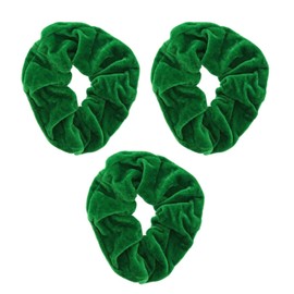 Topkids Accessories - Velvet Scrunchie Scrunchies Elastic Hair Band Ponytail Holders Hair Scrunchie Hair Bobbles Hair Accessories for Women, Ladies, Girls - Pack of 3 (Jade Green)