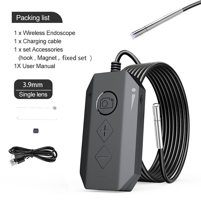 WiFi Endoscope with 6 LED Lights 1080P HD 3.9mm Lens
