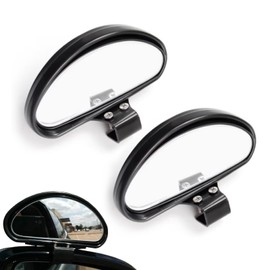 gunhunt 2 PCS Car Blind Spot Mirrors, Universal Wide Angle Mirror, Blindspot Convex Side Eye Mirrors, Car Auxiliary Mirrors, Automotive Body Parts Exterior (Black)