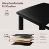 VECELO 7-Piece Dining Table Set with 6 Square Stools, 63"