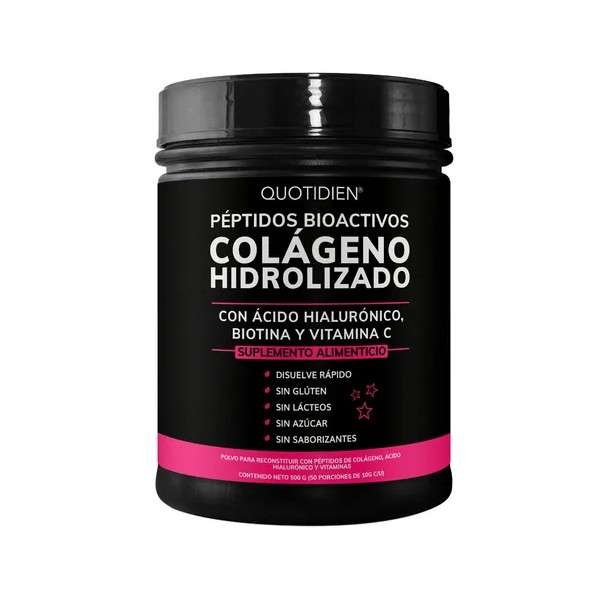 Peptidos Bioactivos De Colageno Hidrolizado Quotidien Con Ácido Hialurónico, Vitamina