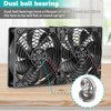High-Performance Dual 120mm Fans with Adjustable Speed Control, DC 12V
