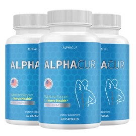 (3 Pack) AlphaCur Nerve Relief Capsules, Alpha Cur Nerve Health