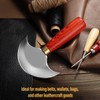 Coowolf Leather Knife with Wooden Handle, Leather Working Tools for
