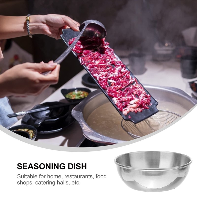 Operitacx 6Pcs Stainless Steel Metal Bowl Steel Plates Mini Stainless