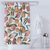 Peach Shower Curtain Set with Bath Mat Bathroom Decor Set,