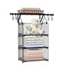BUKFEN 3 Tier Hanging Closet Organizer, Wall Mounted Wire Storage
