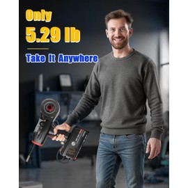 TLL Portable MIG Welder Handheld 120A 110V, Hand Held Welder Gun, Gasless Flux Core Welding Machine, Handheld IGBT Inverter for DIY, Professional Repair Use (TLL-MIG120)