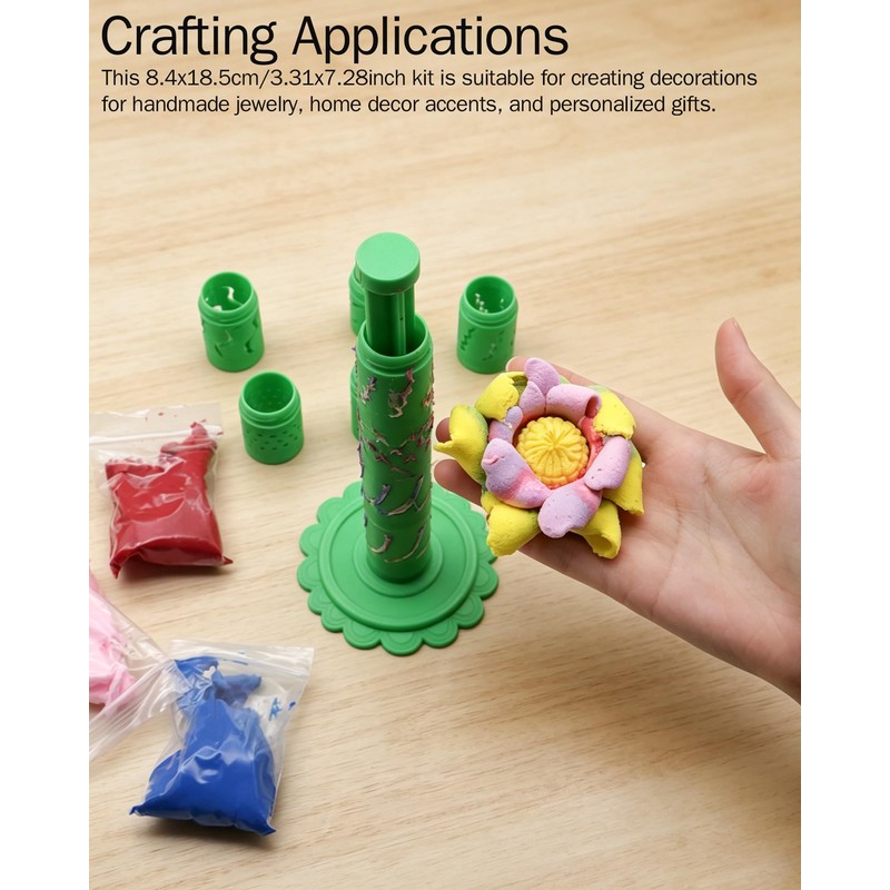 Modular Clay Bloom Maker with 9 Shaping Sleeves