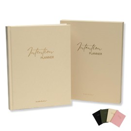 Pland Studio 90-Day Planner Journal – Undated Daily Goal Organizer in Alabaster Linen | Gratitude Journal, Habit Tracker, Vision Board, and Reflection Pages for Mindful Planning