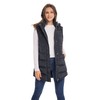 Sebby S.E.B Women's Long Puffer Vest, Quilted Faux Down Filled