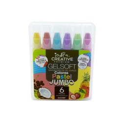 IND-0397 Indra set de 6 marcadores de gel pastel