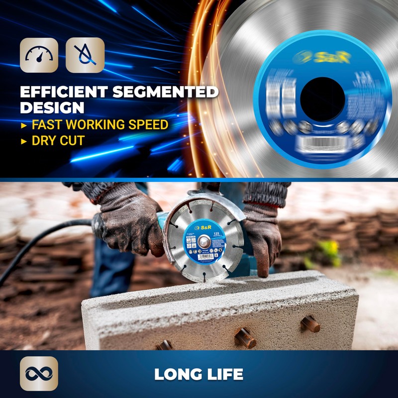 S&R Diamond Cutting Disc Pro, Diamond blade 125 x 22,23