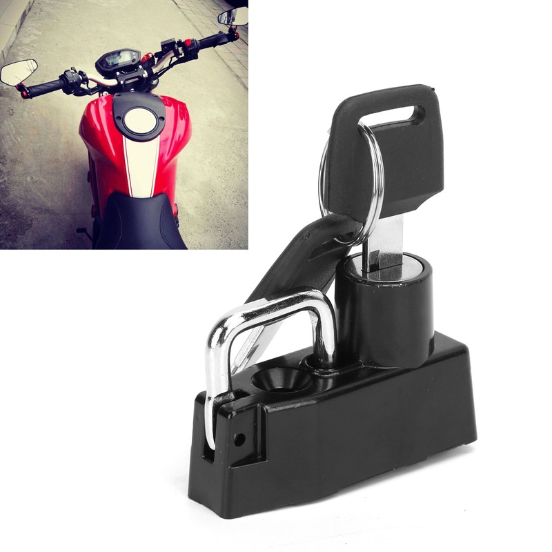 AntiTheft Helmet Lock Security Zinc Alloy with 2 Keys Universal