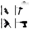 10 x Aluminium Sign Stickers - Alarm - Deterrent for