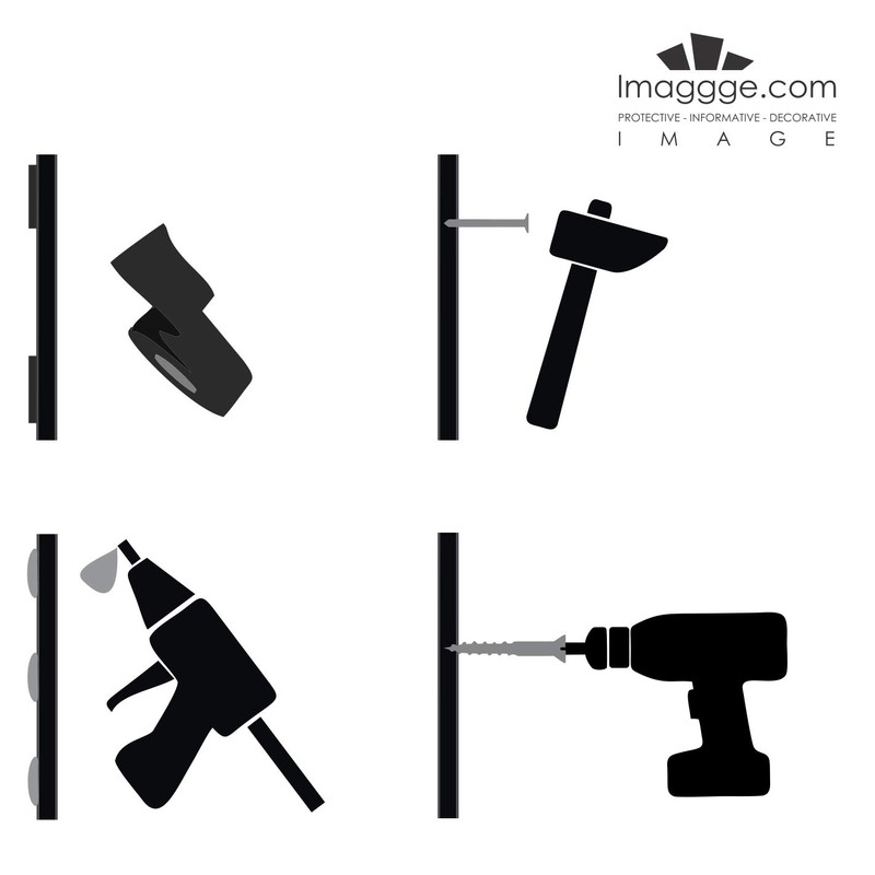 10 x Aluminium Sign Stickers - Alarm - Deterrent for