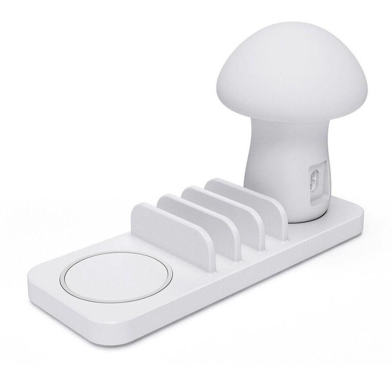 Mignova Mushroom 3-Port USB Hub Dock LED Lamp Desktop Charging