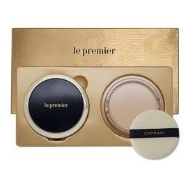Enprani Le Premier Covering Pact No. 21 Main Product + Refill / Close-fitting Coverage Tone-up Radiance Moisturizing Care, 1 Piece, No. 21 Light Beige / 엔프라니 르 프리미어 커버링 팩트 21호 본품+리필 /밀착커버 톤업광채 보습케어, 1개, 21호 라이트 베이지