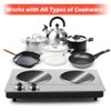 Double Burner, CUSIMAX 1800W Ceramic Electric Hot Plate for Cooking,