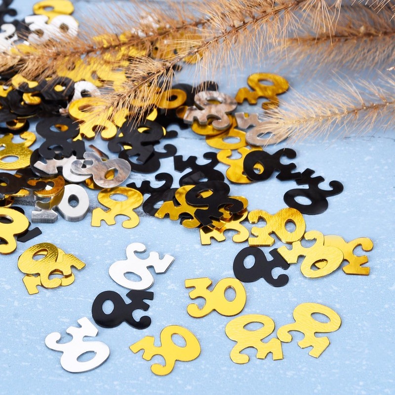 45g Blue 12th Birthday Confetti Metallic Glitz Table Scatter Sprinkles