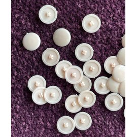 TERF® Beige Press-Fit Pozi Cover Cap 12mm (1/2 Inch) Diameter Push It Clip On for Pozidriv Head Ø 6g - 8g (3.5mm - 4mm) Screw Size - Pack of 50
