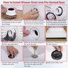 Enhon 4.25" OD Shower Drain Assembly, Snap in Shower Base
