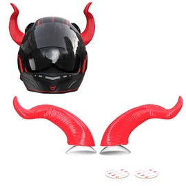 Glamifyr Pack of 2 Motorcycle Helmet Horns, Helmet Horns Motorcycle Helmet Ears, Motorcycle Helmet Accessories, Motorcycle Helmet Horns, Suction Cup Horn Helmet Decoration, Motorcycle Helmet