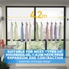 Retractable Washing Line, 4.2 m Adjustable Rope Drying Clothes, Stainless