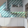 Giorbello Glass Subway Tile, 3x6, Teal