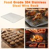 Baking Sheet with Wire Rack, 17" x 12" Nonstick Carbon