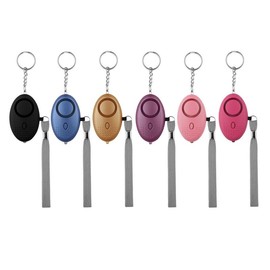 Self-defense Alarm & Flashlight Keychain - Color: Black