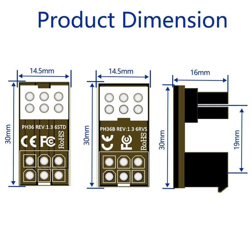 BQZYX+ Right Angle ATX ATX 6Pin Female to 6pin Male