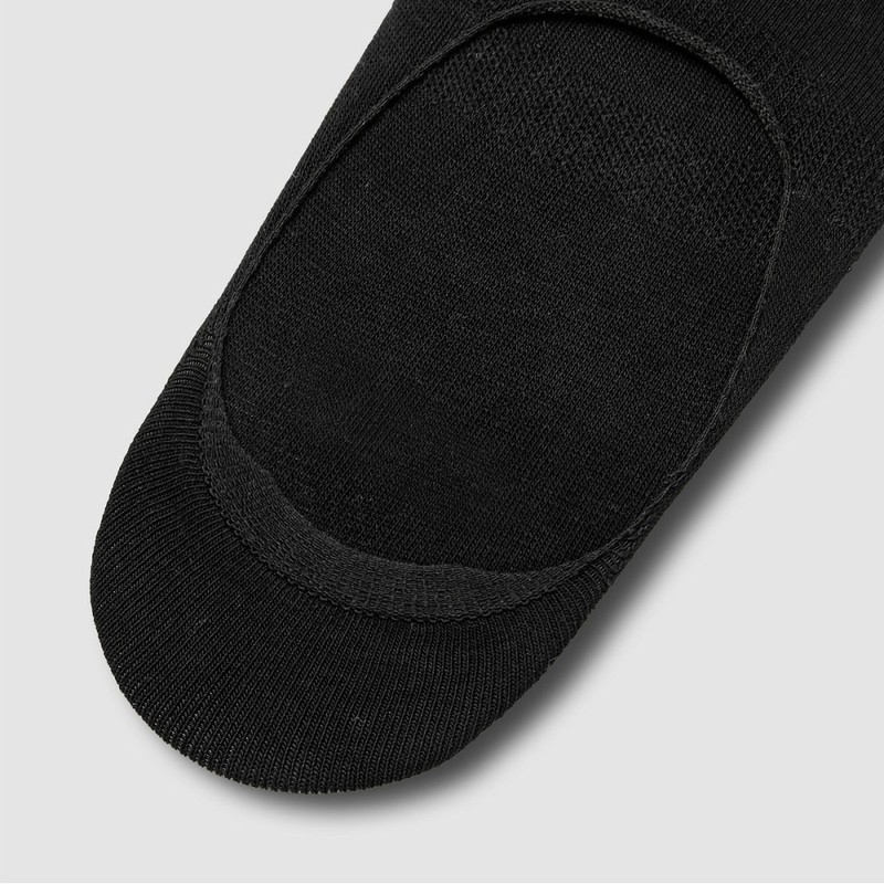 JAJU [JAJU] Men's Cotton Middle Cut Fake Socks 5 Pairs_Black