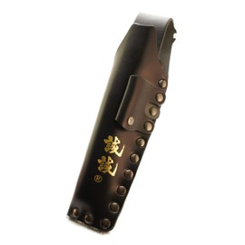 Makoto IBRS-021 Sandwich Type Slim Chisel Case [PRO] Thick Natural Leather Leather Jet Black (With Holder for Smart Sashigane)