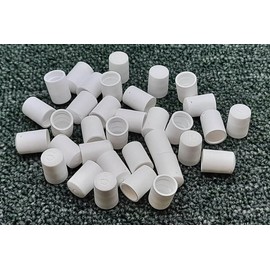 TERF® High Quality Screws Thread Stud End Protective Cap Cover White M10 (10mm) X 17mm Screw Thread Stud Pipe Bolt End Protector PVC Safety Cap Cover - Pack of 10