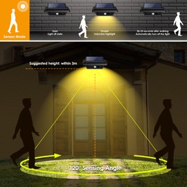 KEENZO Solar Gutter Lights - Bright Solar Powered led Fence Light with 25 LED, Waterproof Outdoor Lighting for Garden Deck Backyard Pathway Eaves Wall (Warm White Light_2 PCS, Black)