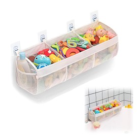 Bath Toy Storage, Bath Toy Storage, Bath Toy Mesh Bag, Storage and Sorting of Toys, Ideal for Baths (White)