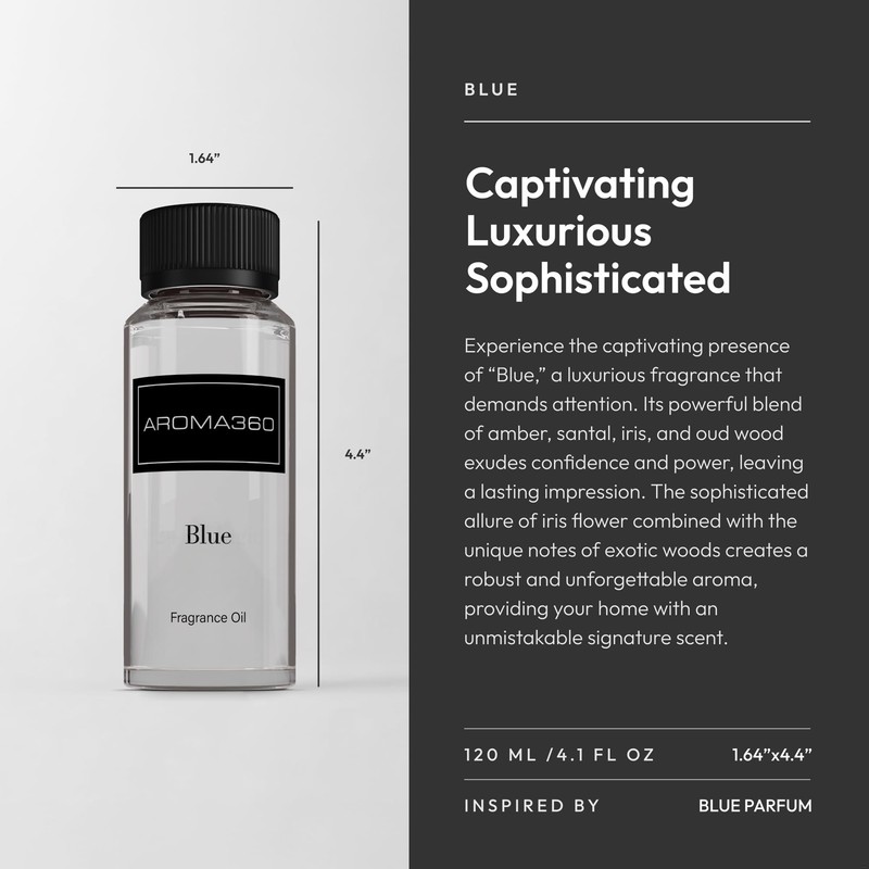 Aroma360 | Blue Diffuser Oil Blend | Luxury Essential Aromatherapy