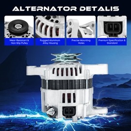 Alternator Replacement New Fit for Nissan Pickup 1995 1996 1997 2.4L, Automotive Replacement Alternators for 23100-0S300 23100-0S300R