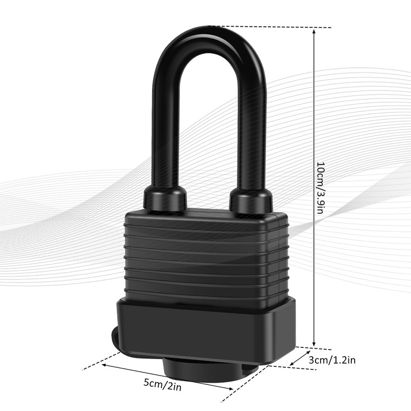 Padlocks Keyed Alike for Outdoor use, Pack of 6, Laminated