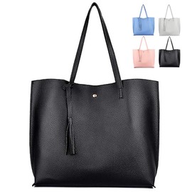 ZhengYue Tote Bag for Women,Ladies Handbag Soft PU Leather Tote Bags Large Capacity Women's Top Handle Shoulder Bag Black