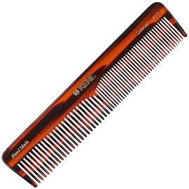 Kent 16T Peine de dientes finos y anchos de tortuga para aseo diario, peine de peinado para todo tipo de cabello, peines desenredantes para cabello húmedo o seco para hombres y mujeres, corte de