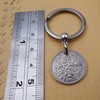 A Silver Dream 1955 Sixpence Coin Keyring 70th Birthday Anniversary