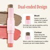 Cream Blush Contour Stick, Double-end Makeup Stick Multiuse Blush Butter