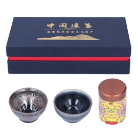 Kung Fu Tea Set Tea Cup and Tea Canister Kit for Home Office Gift Tea House Supplies