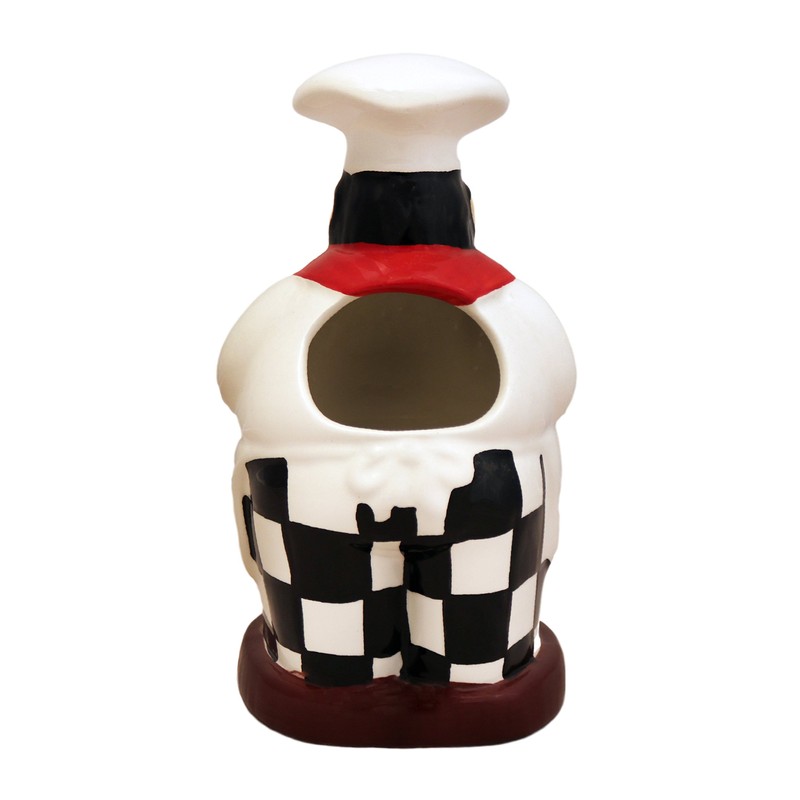 ACK Bistro Chef Hand Painted Ceramic Utensil Jar, Utensil Holder,