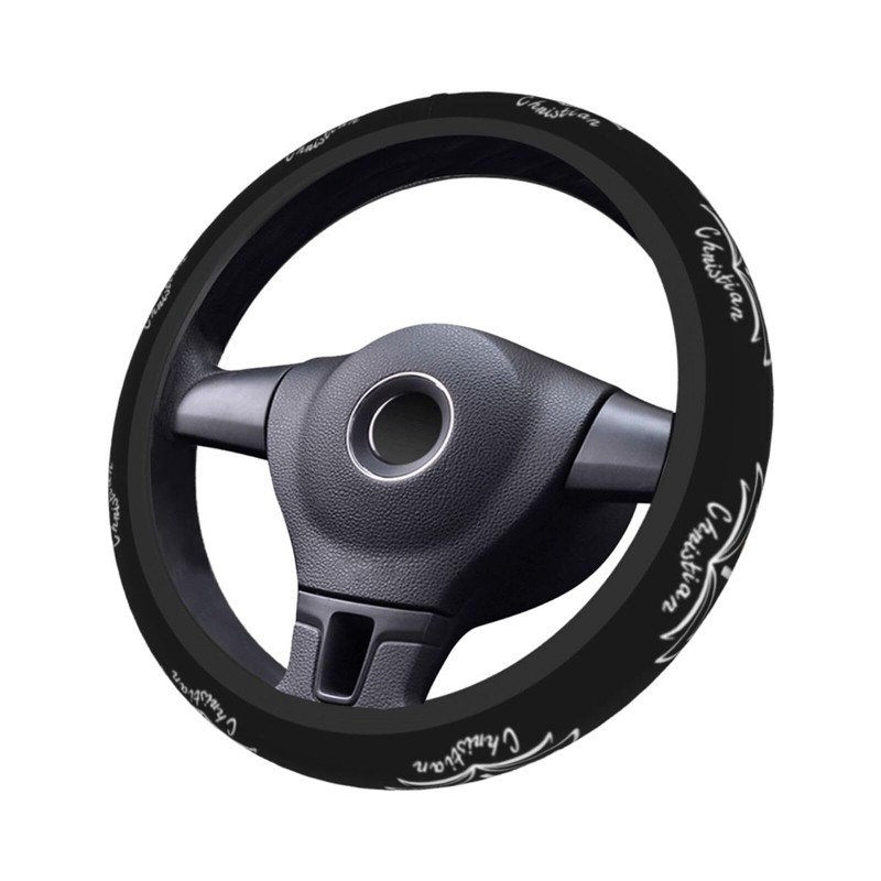 Jesus Christian Faith Cross Car Steering Wheel Covers,Soft Steering Wheel