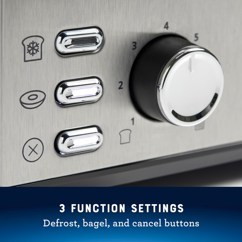 Oster 4 Slice Toaster, With 7 Browning Settings, Extra Wide